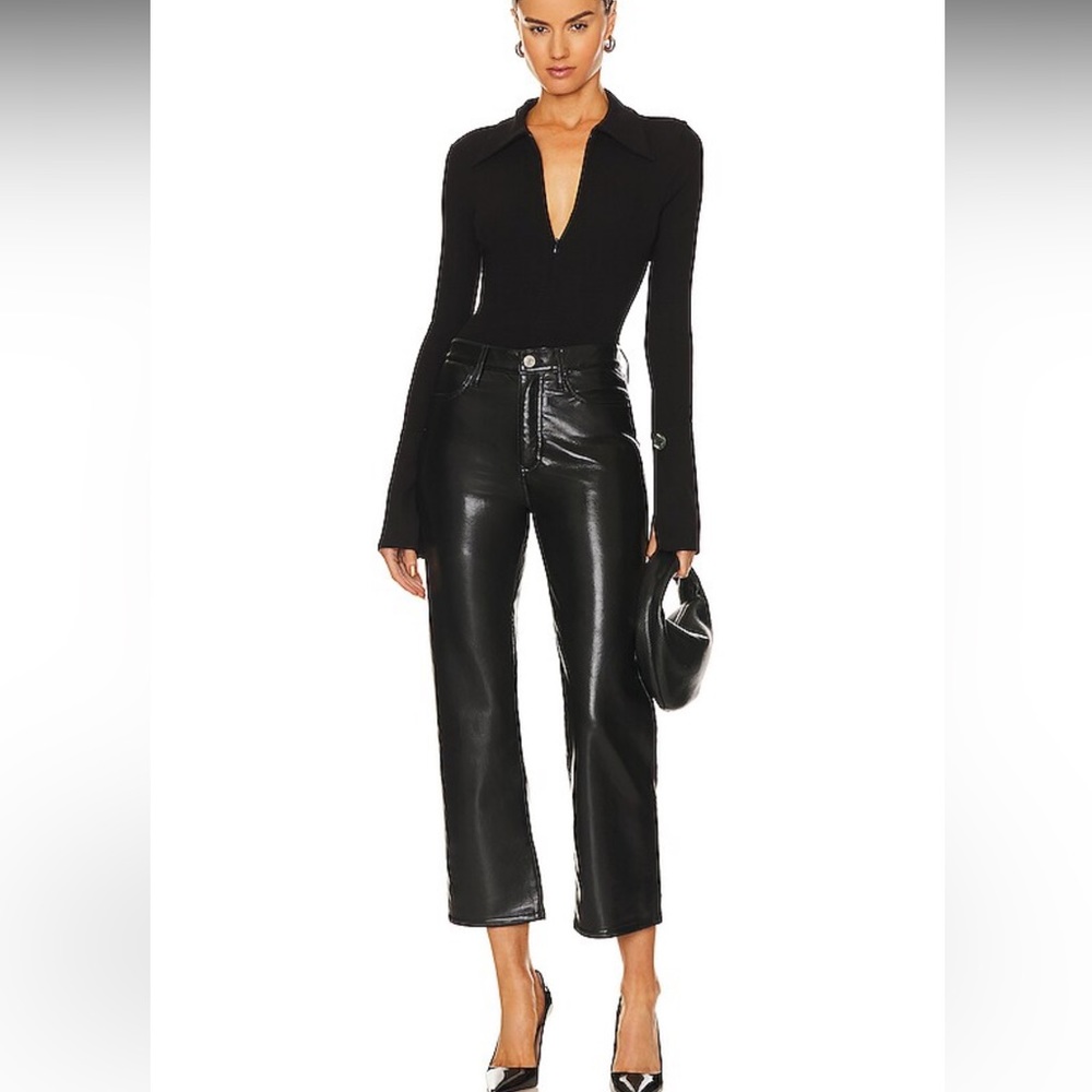 FRAME Le Jane Faux Leather Crop Pants